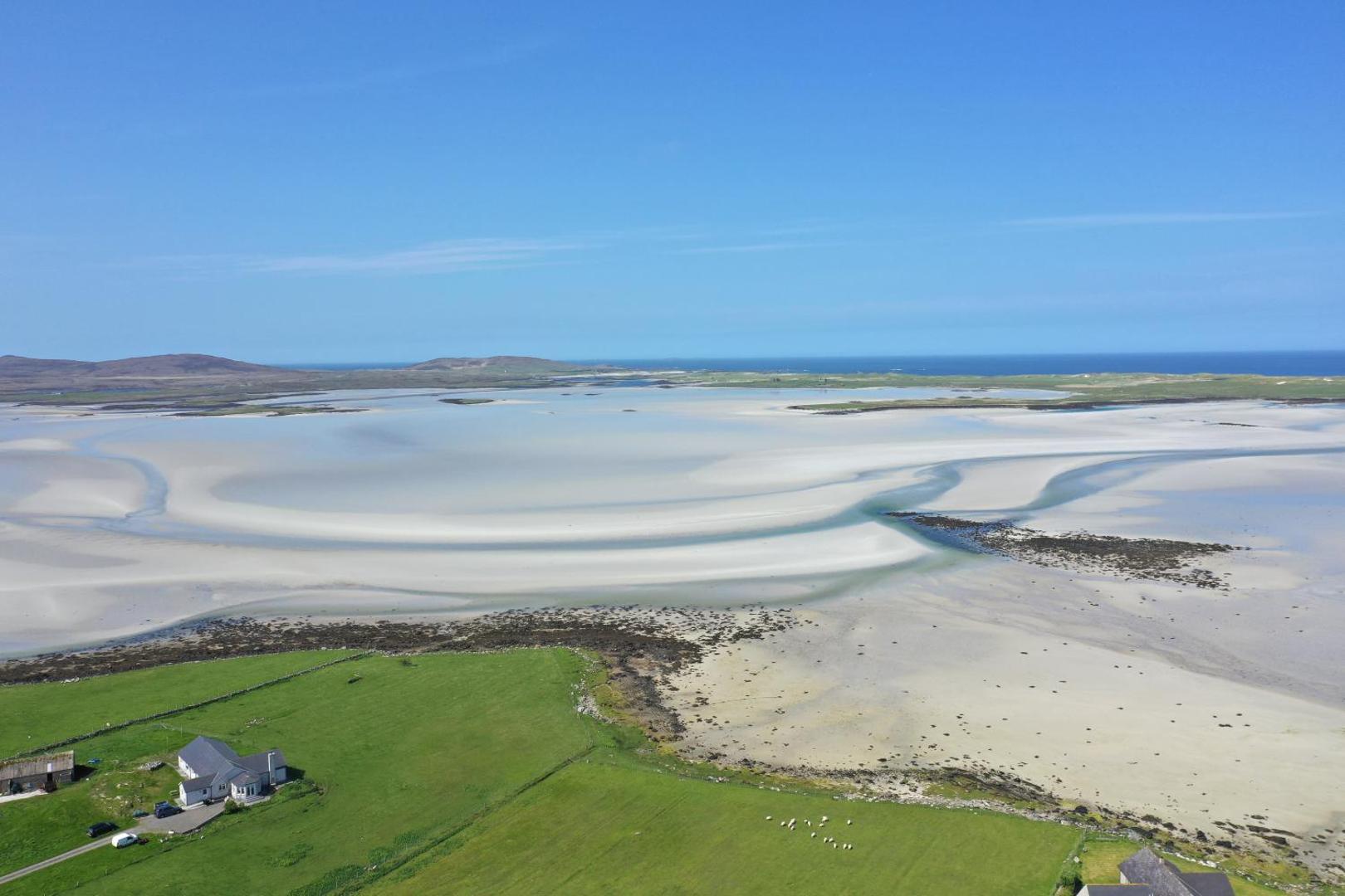 Vallay Strand and the tidal sands from the air