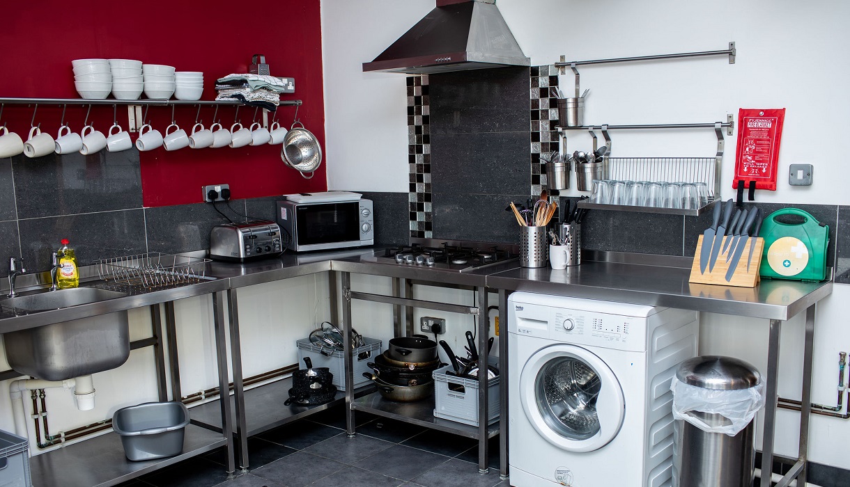 The Tractor Shed Camping Pods and Bunkhouse kitchen