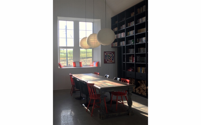 Tigharry Schoolhouse dining table at the window