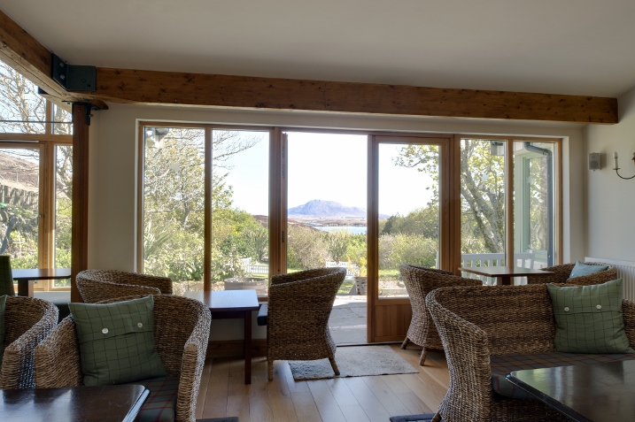 Langass Lodge window view
