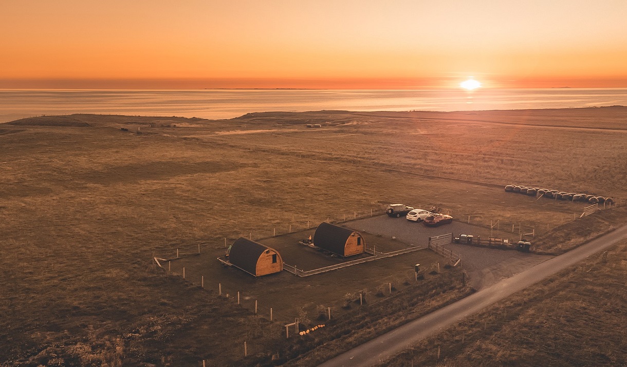 Baleshare Bothies aerial