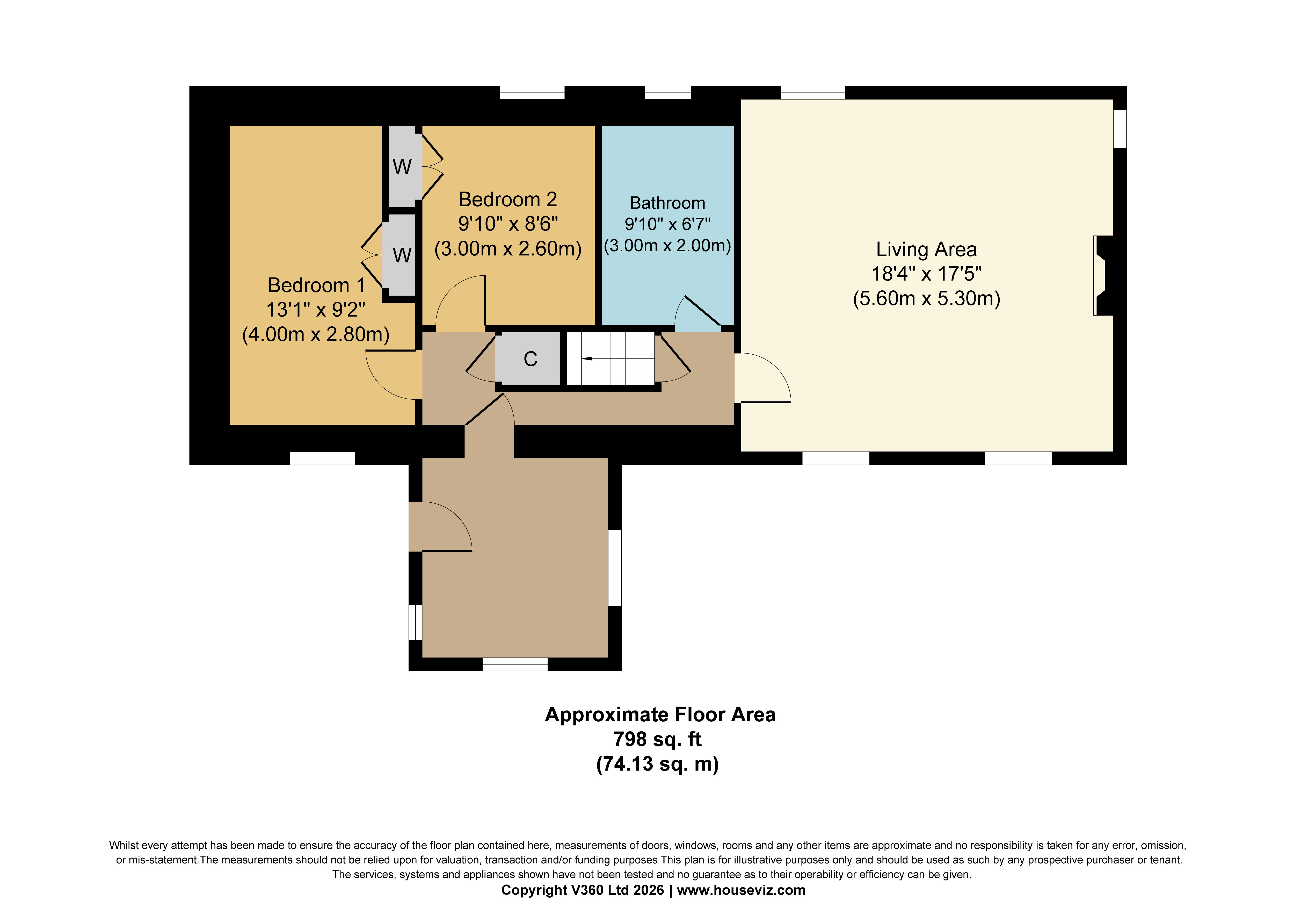 Floor plan — 10 Claddach Kirkibost, Isle of North Uist, Western Isles HS6 5EP