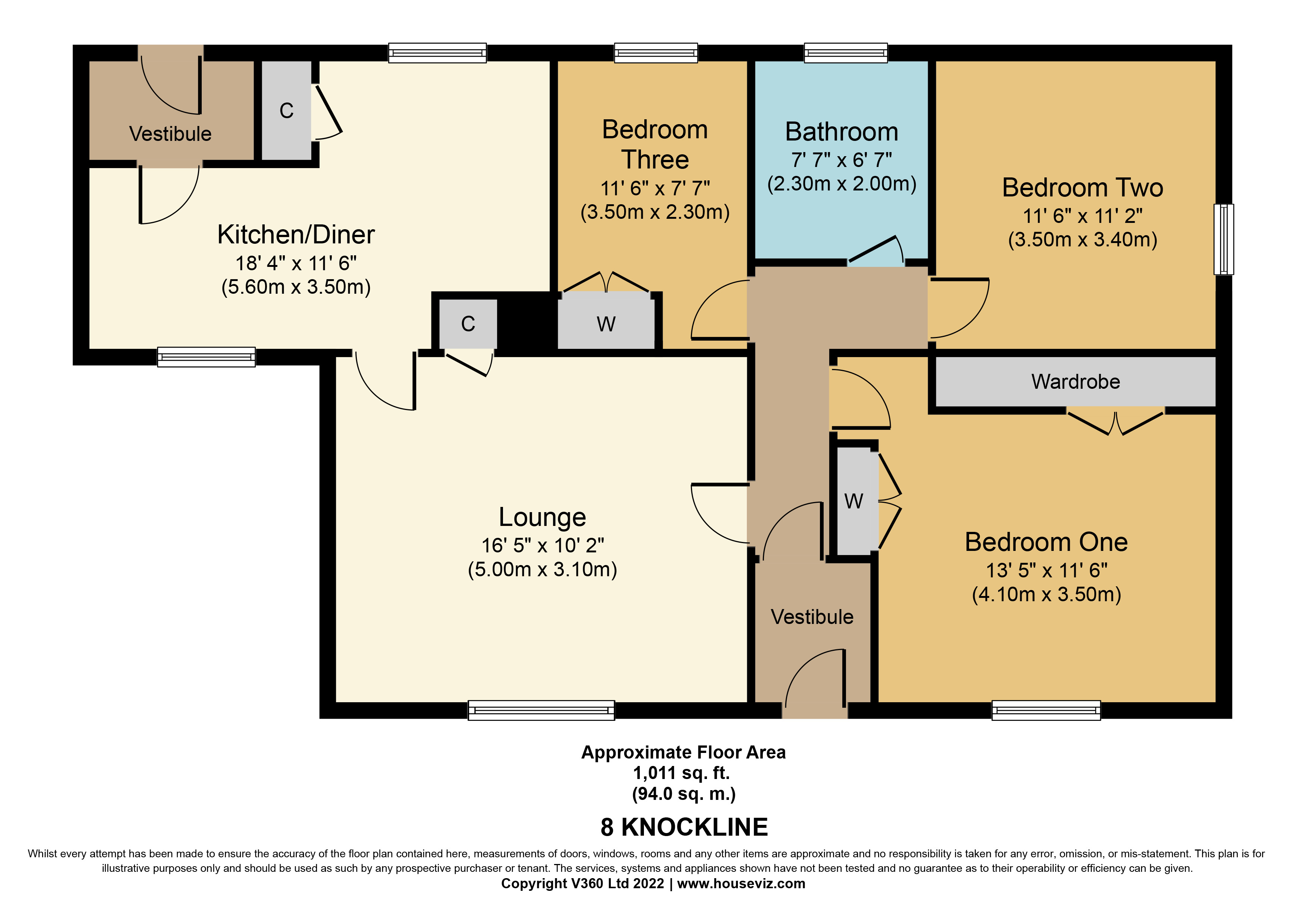 Floor plan — 8 Knockline, Isle of North Uist, Western Isles, HS6 5DT
