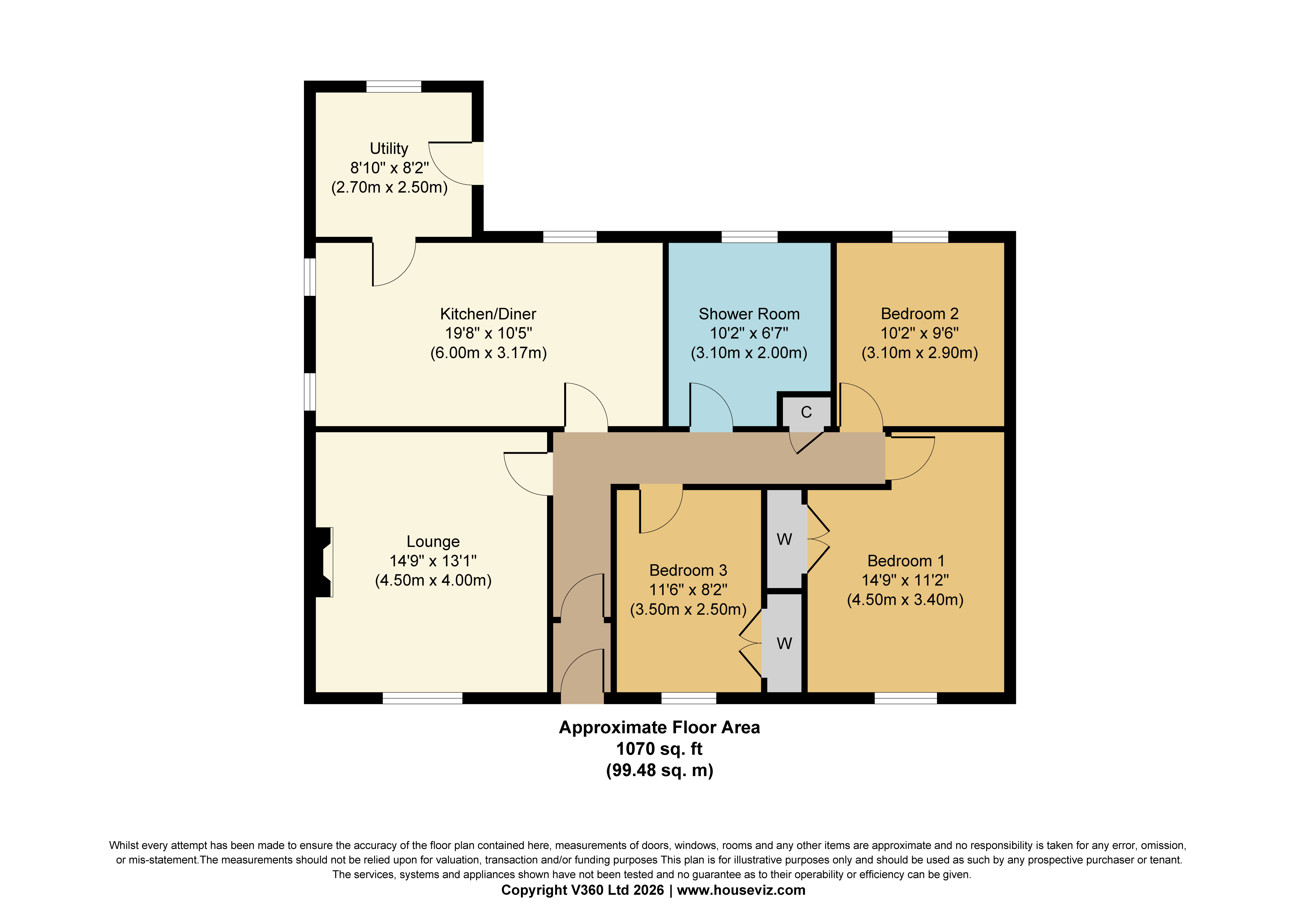 Floor plan — 28 Griminish, Isle of Benbecula, Western Isles,HS7 5QA