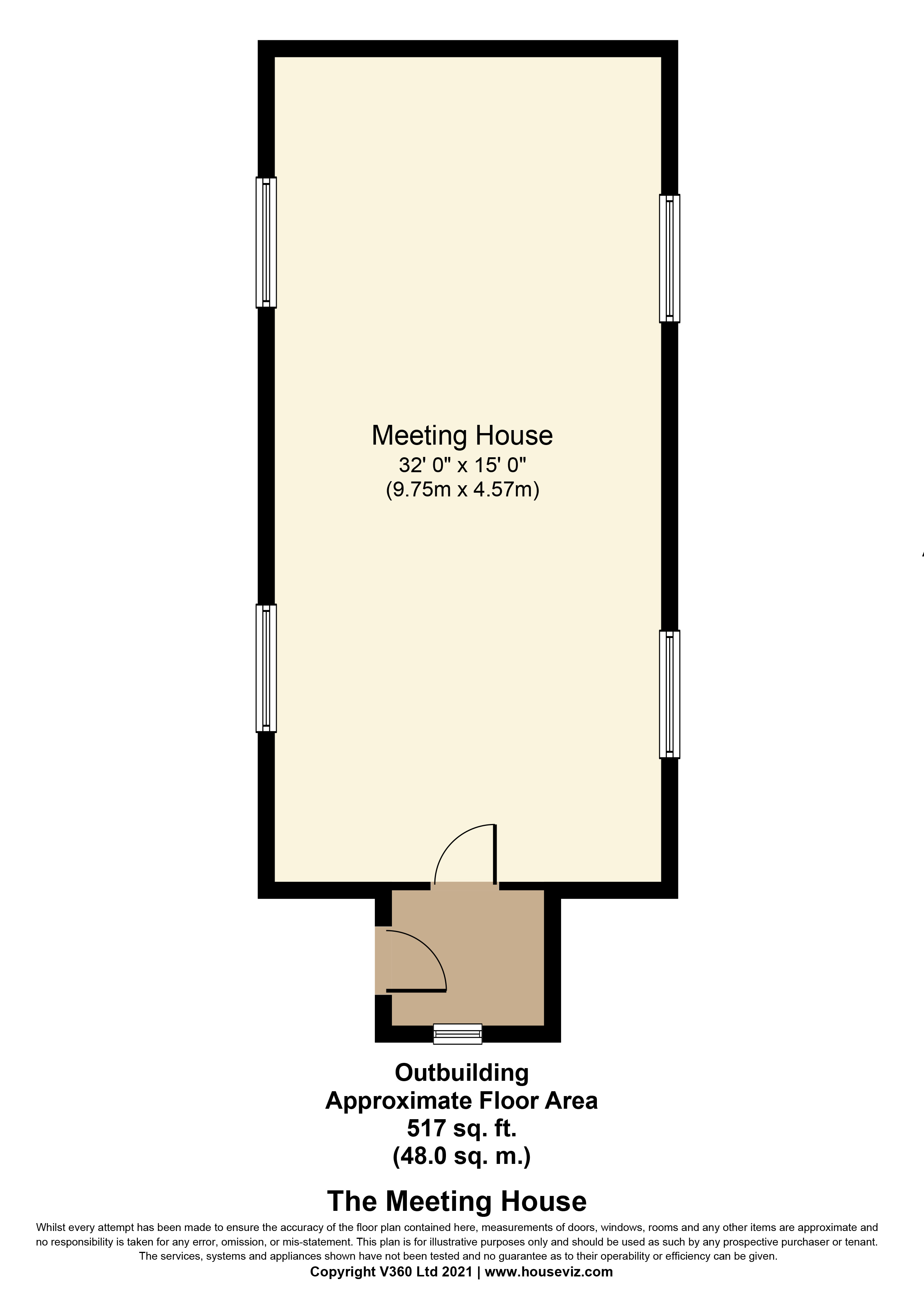 Floor plan — The Meeting House, Sollas, Isle of North Uist, Western Isles, HS6 5BS
